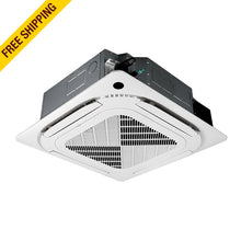 Load image into Gallery viewer, DAIZUKI - 4 WAY CEILING CASSETTE MINISPLIT INVERTER 18000BTU 20.5 SEER2 R410A 208-230/1/60 HEAT PUMP -13ºF, REMOTE CONTROL, WIFI, AHRI/UL/ENERGYSTAR GOLD FIN DAIZUKI