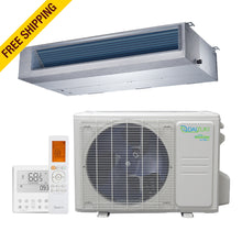 Load image into Gallery viewer, DAIZUKI - CONCEALED DUCT MINISPLIT INVERTER 18000BTU 20.5 SEER2 R410A 208-230/1/60 HEAT PUMP -13ºF, WALL AND REMOTE CONTROL, WIFI, AHRI/UL/ENERGYSTAR GOLD FIN DAIZUKI