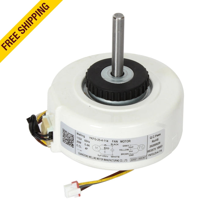 22001-000267 - INDOOR MOTOR FOR MINI SPLIT COMPATIBLE WITH MGTC-20, MRL, AND DXTC-20 SERIES