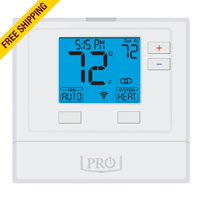 PRO1 - T701I - WIFI THERMOSTAT SINGLE STAGE, 1 HEAT, 1 COOL, HARDWIRE, PROGRAMMABLE THROUGH APP